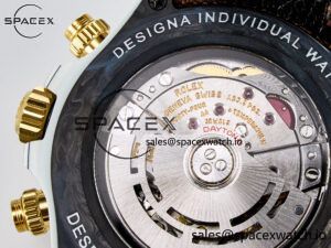 Daytona DIW “DESERT EAGLE” White Carbon DIWF 1:1 Best Edition Cream/Brown Dial on Brown Nylon Strap SH4130 - Image 19