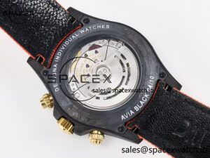 Daytona DIW “AVIA AZURE BLUE” Carbon DIWF 1:1 Best Edition Blue Dial on Orange Nylon Strap SH4130 - Image 17