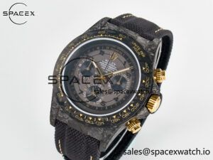 Daytona DIW “AVIA GREY” Carbon DIWF 1:1 Best Edition Gray/Yellow Dial on Black Nylon Strap SH4130 - Image 4