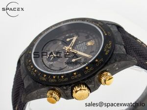 Daytona DIW “AVIA GREY” Carbon DIWF 1:1 Best Edition Gray/Yellow Dial on Black Nylon Strap SH4130 - Image 5