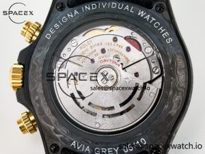 Daytona DIW “AVIA GREY” Carbon DIWF 1:1 Best Edition Gray/Yellow Dial on Black Nylon Strap SH4130 - Image 17