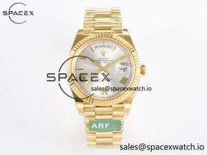Day Date 40 YG 228238 ARF 1:1 Best Edition Silver Roman Dial on President Bracelet VR3255