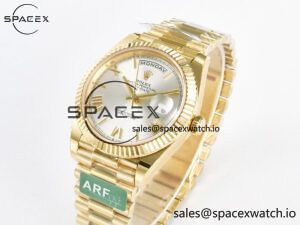 Day Date 40 YG 228238 ARF 1:1 Best Edition Silver Roman Dial on President Bracelet VR3255 - Image 4