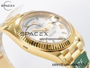 Day Date 40 YG 228238 ARF 1:1 Best Edition Silver Roman Dial on President Bracelet VR3255 - Image 6