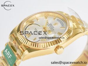 Day Date 40 YG 228238 ARF 1:1 Best Edition Silver Roman Dial on President Bracelet VR3255 - Image 5