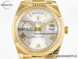 Day Date 40 YG 228238 ARF 1:1 Best Edition Silver Roman Dial on President Bracelet VR3255 - Image 2