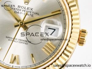 Day Date 40 YG 228238 ARF 1:1 Best Edition Silver Roman Dial on President Bracelet VR3255 - Image 10