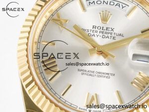Day Date 40 YG 228238 ARF 1:1 Best Edition Silver Roman Dial on President Bracelet VR3255 - Image 11