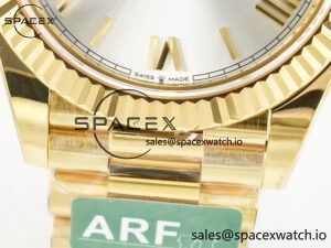 Day Date 40 YG 228238 ARF 1:1 Best Edition Silver Roman Dial on President Bracelet VR3255 - Image 12