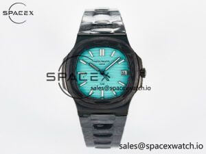 Nautilus 5711 DIW Carbon DIWF 1:1 Best Edition Tiffany Blue Textured Dial on Carbon/PVD Bracelet 324CS