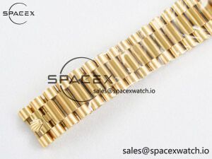 Day Date 40 228238 ARF 904L Steel Black Crystal Diamonds Bezel on President Bracelet VR3255 - Image 26