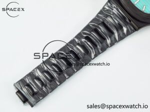 Nautilus 5711 DIW Carbon DIWF 1:1 Best Edition Tiffany Blue Textured Dial on Carbon/PVD Bracelet 324CS - Image 24