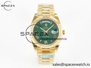 Day Date 40 YG 228238 ARF 1:1 Best Edition Green Roman Dial on President Bracelet VR3255