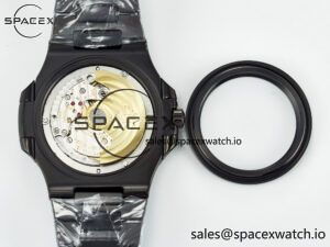 Nautilus 5711 DIW Carbon DIWF 1:1 Best Edition Green Textured Dial On Carbon Bracelet 324CS - Image 13