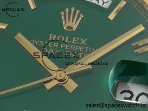 Day Date 40 YG 228238 ARF 1:1 Best Edition Green Roman Dial on President Bracelet VR3255 - Image 9