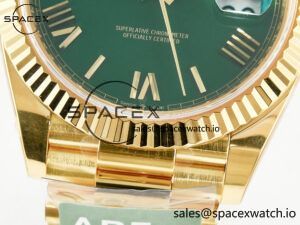 Day Date 40 YG 228238 ARF 1:1 Best Edition Green Roman Dial on President Bracelet VR3255 - Image 12
