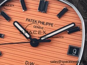 Nautilus 5711 DIW Carbon DIWF 1:1 Best Edition Orange Textured Dial On Carbon Bracelet 324CS - Image 9