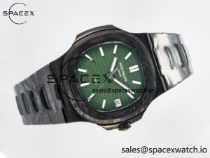 Nautilus 5711 DIW Carbon DIWF 1:1 Best Edition Green Textured Dial On Carbon Bracelet 324CS - Image 8