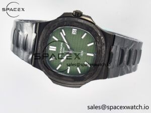 Nautilus 5711 DIW Carbon DIWF 1:1 Best Edition Green Textured Dial On Carbon Bracelet 324CS - Image 7