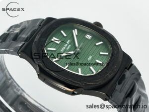 Nautilus 5711 DIW Carbon DIWF 1:1 Best Edition Green Textured Dial On Carbon Bracelet 324CS - Image 6