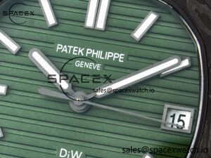 Nautilus 5711 DIW Carbon DIWF 1:1 Best Edition Green Textured Dial On Carbon Bracelet 324CS - Image 9