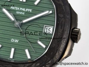 Nautilus 5711 DIW Carbon DIWF 1:1 Best Edition Green Textured Dial On Carbon Bracelet 324CS - Image 10
