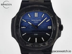 NAUTILUS 5711 DIW CARBON DIWF 1:1 BEST EDITION BLACK/BLUE TEXTURED DIAL ON CARBON BRACELET 324CS - Image 2