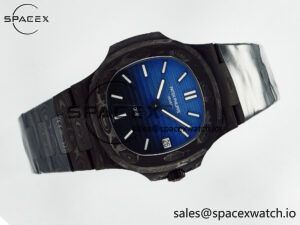 NAUTILUS 5711 DIW CARBON DIWF 1:1 BEST EDITION BLACK/BLUE TEXTURED DIAL ON CARBON BRACELET 324CS - Image 8