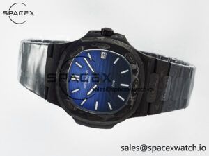 NAUTILUS 5711 DIW CARBON DIWF 1:1 BEST EDITION BLACK/BLUE TEXTURED DIAL ON CARBON BRACELET 324CS - Image 7