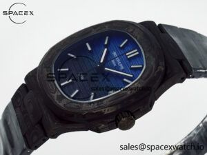 NAUTILUS 5711 DIW CARBON DIWF 1:1 BEST EDITION BLACK/BLUE TEXTURED DIAL ON CARBON BRACELET 324CS - Image 5