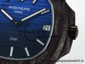 NAUTILUS 5711 DIW CARBON DIWF 1:1 BEST EDITION BLACK/BLUE TEXTURED DIAL ON CARBON BRACELET 324CS - Image 10