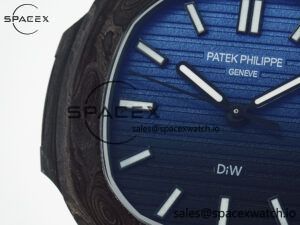 NAUTILUS 5711 DIW CARBON DIWF 1:1 BEST EDITION BLACK/BLUE TEXTURED DIAL ON CARBON BRACELET 324CS - Image 11