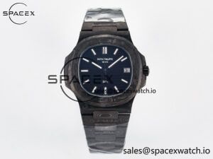 NAUTILUS 5711 DIW CARBON DIWF 1:1 BEST EDITION BLACK TEXTURED DIAL ON CARBON BRACELET 324CS