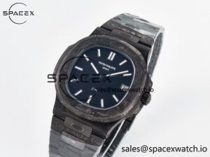 NAUTILUS 5711 DIW CARBON DIWF 1:1 BEST EDITION BLACK TEXTURED DIAL ON CARBON BRACELET 324CS - Image 4