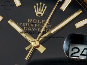 Day Date 40 228238 ARF 904L Steel Black Stick Dial on President Bracelet VR3255 - Image 9