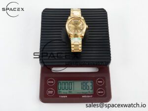 Day Date 40 228238 ARF 904L Steel YG Crystal Diamonds Bezel on President Bracelet VR3255 - Image 32