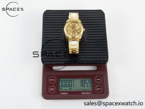 Day Date 40 228238 ARF 904L Steel Gold Stick Dial on President Bracelet VR3255 - Image 33