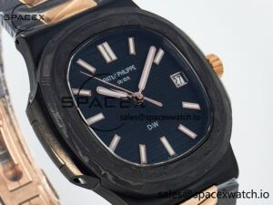 Nautilus 5711 DIW Carbon DIWF 1:1 Best Edition Black Textured Dial on Carbon/RG Bracelet 324CS - Image 3