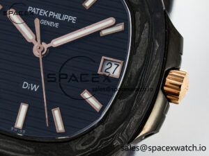 Nautilus 5711 DIW Carbon DIWF 1:1 Best Edition Black Textured Dial on Carbon/RG Bracelet 324CS - Image 10
