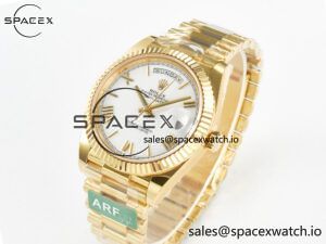 Day Date 40 YG 228238 ARF 1:1 Best Edition White Roman Dial on President Bracelet VR3255 - Image 4