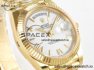 Day Date 40 YG 228238 ARF 1:1 Best Edition White Roman Dial on President Bracelet VR3255 - Image 3