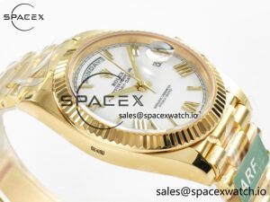 Day Date 40 YG 228238 ARF 1:1 Best Edition White Roman Dial on President Bracelet VR3255 - Image 6
