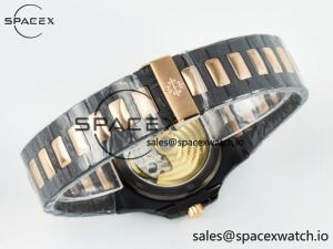 Nautilus 5711 DIW Carbon DIWF 1:1 Best Edition Black Textured Dial on Carbon/RG Bracelet 324CS - Image 15