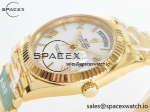 Day Date 40 YG 228238 ARF 1:1 Best Edition White Roman Dial on President Bracelet VR3255 - Image 5