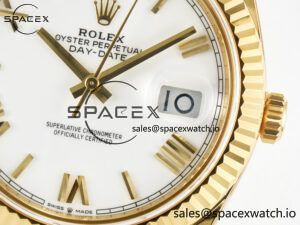 Day Date 40 YG 228238 ARF 1:1 Best Edition White Roman Dial on President Bracelet VR3255 - Image 10
