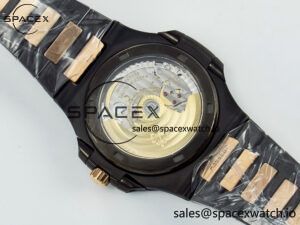 Nautilus 5711 DIW Carbon DIWF 1:1 Best Edition Black Textured Dial on Carbon/RG Bracelet 324CS - Image 16