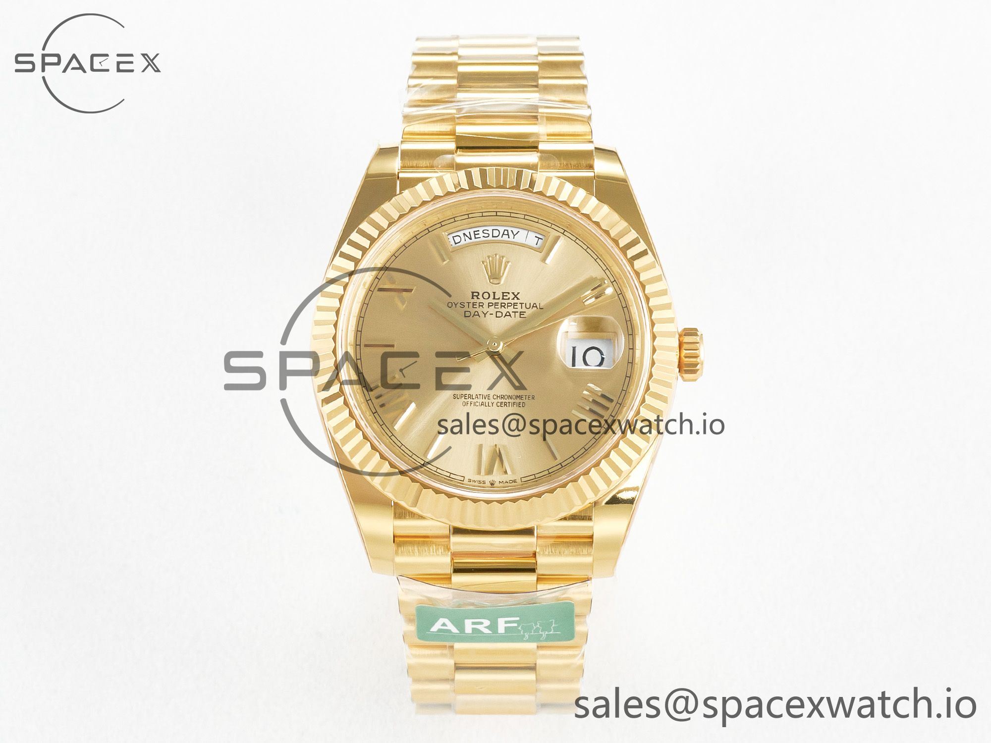 IMG_2574 拷贝 Day Date 40 YG 228238 ARF 1:1 Best Edition YG Roman Dial on President Bracelet VR3255 - Image 1