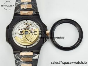 Nautilus 5711 DIW Carbon DIWF 1:1 Best Edition Black Textured Dial on Carbon/RG Bracelet 324CS - Image 17