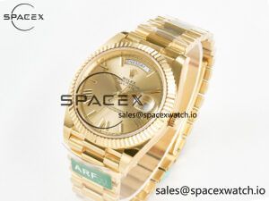Day Date 40 YG 228238 ARF 1:1 Best Edition YG Roman Dial on President Bracelet VR3255 - Image 4