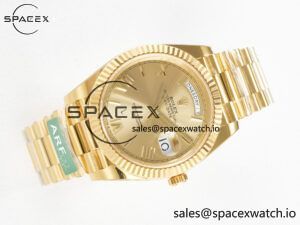 Day Date 40 YG 228238 ARF 1:1 Best Edition YG Roman Dial on President Bracelet VR3255 - Image 8